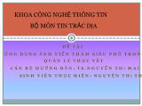 Báo cáo Ứng dụng ảnh viễn thám siêu phổ trong quản lý thực vật