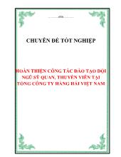 Chuyên đề Hoàn thiện công tác đào tạo đội ngũ sỹ quan, thuyền viên tại tổng công ty hàng hải Việt Nam