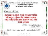 Chuyên đề Sự hài lòng của sinh viên về học tập các môn toán tại trường đại học công nghiệp tp. Hồ Chí Minh
