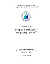 Chuyên đề Trong địa lý những con số bao giờcũng “biết nói”