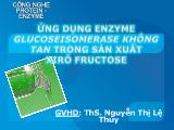 Chuyên đề Ứng dụng enzyme glucoseisomerase không tan trong sản xuất xirô fructose