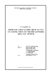 Đề cương nghiên cứu đánh giá chất lượng dịch vụ của cửa hàng thức ăn nhanh lotteria khu vực thành phố Hồ Chí Minh