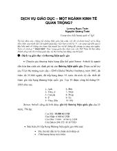 Đề tài Dịch vụ giáo dục – một ngành kinh tế quan trọng?