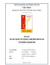 Đề tài Đo áp suất sử dụng cảm biến mpx5100 tự động chuẩn độ
