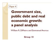 Đề tài Government size, public debt and real economic growth: a panel analysis