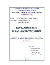 Đề tài Học tập hành động đi vào ngành công nghiệp