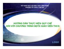 Đề tài Hướng dẫn thực hiện quy chế đối với chương trình bồi dưỡng thường xuyên giáo viên trung học cơ sở