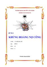 Đề tài Khủng hoảng nợ công