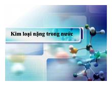 Đề tài Kim loại nặng trong nước