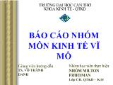 Đề tài Milton friedman- Cuộc đời và sự nghiệp