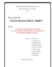 Đề tài Nêu quan niệm, đặc điểm về dự án phát triển Lấy ví dụ về một dự án phát triển đầu tư xây dựng bệnh viện hiện đang được tiến hành ở Việt nam