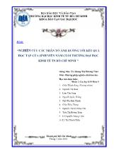 Đề tài Nghiên cứu các nhân tố ảnh hưởng tới kết quả học tập của sinh viên năm cuối trường đại học kinh tế tp.Hồ Chí Minh