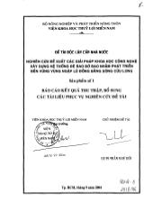 Đề tài Nghiên cứu đề xuất các giải pháp khoa học công nghệ xây dựng hệ thống đê bao bờ bao nhằm phát triển bền vững vùng ngập lũ đồng bằng sông cửu long