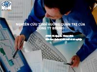 Đề tài Nghiên cứu tình huống quản trị của công ty bermo