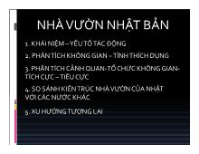 Đề tài Nhà vườn nhật bản