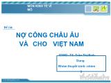 Đề tài Nợ công châu âu và cho Việt Nam