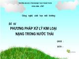 Đề tài Phương pháp xử lý kim loại nặng trong nước thải
