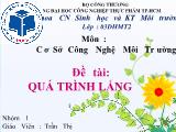 Đề tài : Quá trình lắng