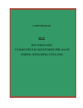 Đề tài Suy thoái đất và bảo tồn tài nguyên đất phù sa cổ ở đồng bằng sông Cửu Long