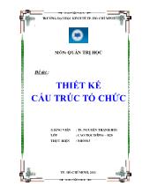 Đề tài Thiết kế cấu trúc tổ chức