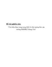 Đề tài Tìm hiểu thực trạng trang thiết bị nhà xưởng hàn của trường ĐHSPKT Hưng Yên