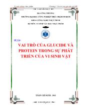 Đề tài Vai trò của glucide và protein trong sự phát triển của vi sinh vật
