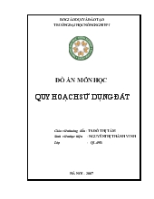 Đồ án Môn học quy hoạch sử dụng đất