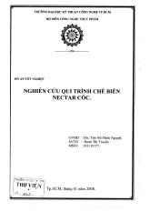 Đồ án Nghiên cứu quy trình chế biến Nectar cốc