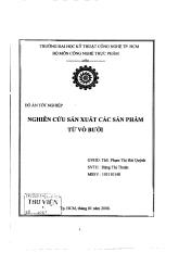 Đồ án Nghiên cứu sản xuất các sản phẩm từ vỏ bưởi