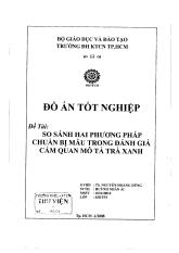 Đồ án So sánh hai phương pháp chuẩn bị mẫu trong đánh giá cảm quan mô tả trà xanh