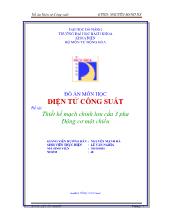 Đồ án Thiết kế mạch chỉnh lưu cầu 3 pha Động cơ một chiều