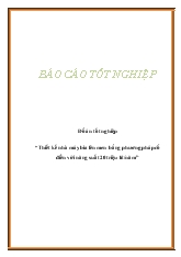Đồ án Thiết kế nhà máy bia lên men bằng phương pháp cổ điển với năng suất 20 triệu lít/năm