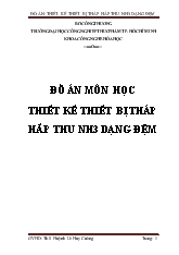 Đồ án Thiết kế thiết bị tháp hấp thu NH3 dạng đệm