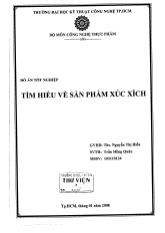 Đồ án Tìm hiểu về sản phẩm xúc xích