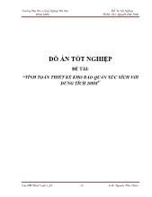 Đồ án Tính toán thiết kế kho bảo quản xúc xích với dung tích 200m3