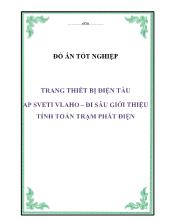 Đồ án Trang thiết bị điện tàu ap sveti vlaho – đi sâu giới thiệu tính toán trạm phát điện