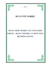 Đồ án Trang thiết bị điện tàu container 1700teu – đi sâu tìm hiểu và phân tích hệ thống nguồn