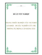 Đồ án Trang thiết bị điện tàu victory leader – đi sâu nghiên cứu hệ thống tự động cân bằng tàu