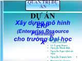 Dự án xây dựng mô hình ERP (enterprise resource planning) cho trường đại học X