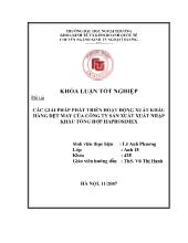 Khóa luận Các giải pháp phát triển hoạt động xuất khẩu hàng dệt may của công ty sản xuất xuất nhập khẩu tổng hợp haprosimex