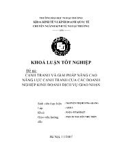 Khóa luận Cạnh tranh và giải pháp nâng cao năng lực cạnh tranh của các doanh nghiệp kinh doanh dịch vụ giao nhận