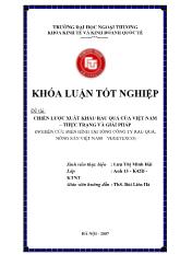 Khóa luận Chiến lược xuất khẩu rau quả của Việt Nam – thực trạng và giải pháp (nghiên cứu điển hình tại tổng công ty rau quả, nông sản Việt Nam – vegetexco)