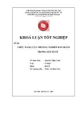 Khóa luận Chức năng của thương nghiệp bán buôn trong sản xuất