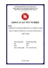 Khóa luận Chuỗi cửa hàng tiện ích và triển vọng phát triển chuỗi cửa hàng tiện ích ở Việt Nam