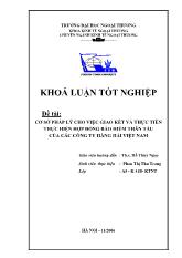 Khóa luận Cơ sở pháp lý cho việc giao kết và thực tiễn thực hiện hợp đồng bảo hiểm thân tàu của các công ty hàng hải Việt Nam