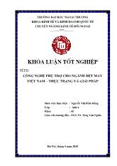 Khóa luận Công nghệ phụ trợ cho ngành dệt may Việt Nam – thực trạng và giải pháp
