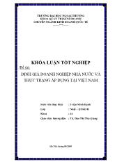 Khóa luận Định giá doanh nghiệp nhà nước và thực trạng áp dụng tại Việt Nam