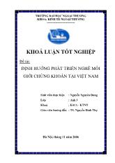 Khóa luận Định hướng phát triển nghề môi giới chứng khoán tại Việt Nam