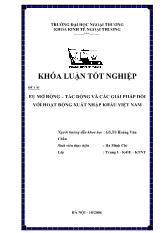 Khóa luận Eu mở rộng – tác động và các giải pháp đối với hoạt động xuất nhập khẩu Việt Nam