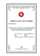 Khóa luận Giải pháp nâng cao năng lực cạnh tranh bảo hiểm hàng hoá xuất nhập khẩu chuyên chở bằng đường biển khi Việt Nam gia nhập WTO